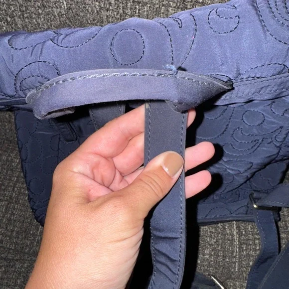 Vera Bradley Elegant Navy Quilted Backpack - Picture 5 of 8